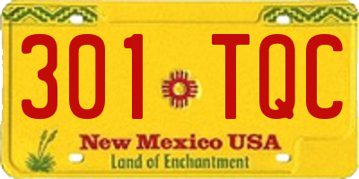 NM license plate 301TQC