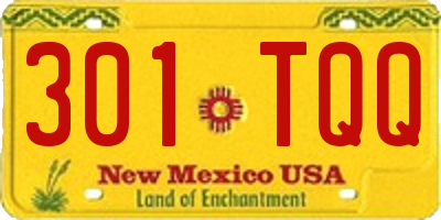 NM license plate 301TQQ