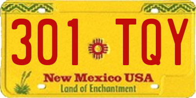 NM license plate 301TQY