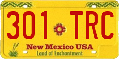 NM license plate 301TRC