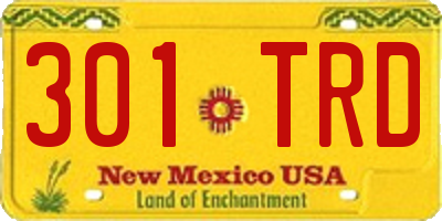 NM license plate 301TRD