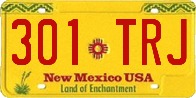 NM license plate 301TRJ