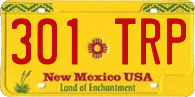 NM license plate 301TRP