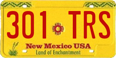 NM license plate 301TRS