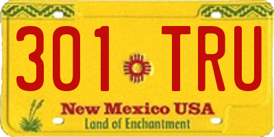 NM license plate 301TRU