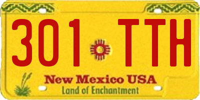 NM license plate 301TTH
