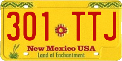 NM license plate 301TTJ