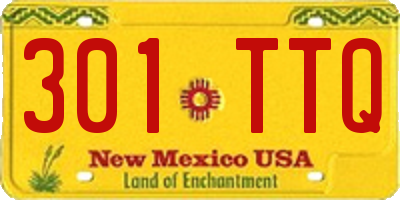 NM license plate 301TTQ