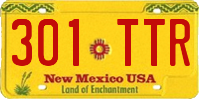 NM license plate 301TTR