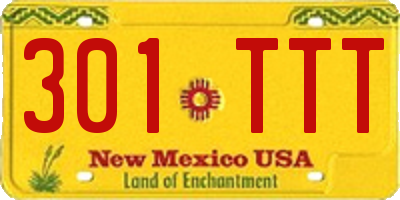 NM license plate 301TTT