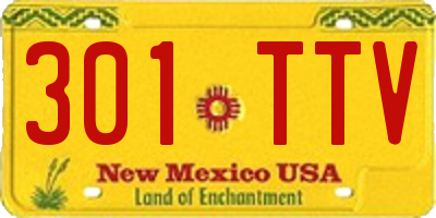 NM license plate 301TTV
