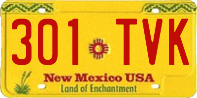 NM license plate 301TVK