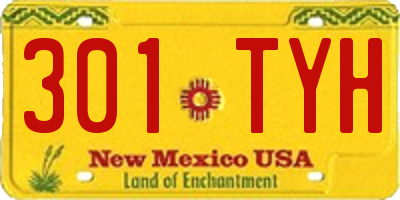 NM license plate 301TYH