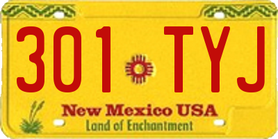 NM license plate 301TYJ