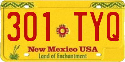 NM license plate 301TYQ