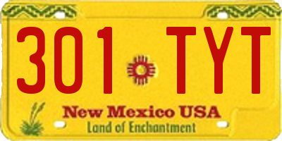 NM license plate 301TYT