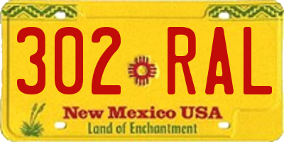 NM license plate 302RAL