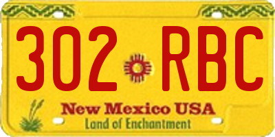 NM license plate 302RBC