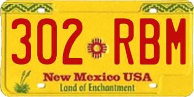NM license plate 302RBM