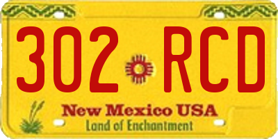 NM license plate 302RCD