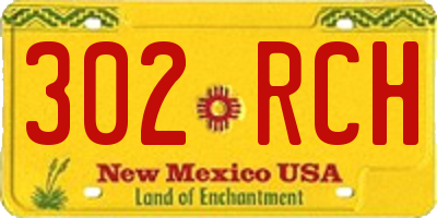 NM license plate 302RCH