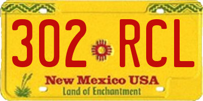 NM license plate 302RCL