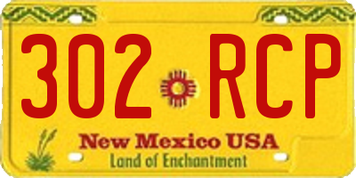 NM license plate 302RCP