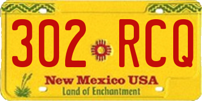 NM license plate 302RCQ