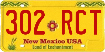 NM license plate 302RCT