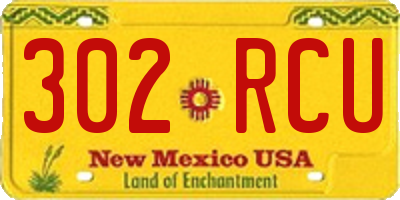 NM license plate 302RCU