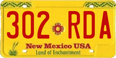 NM license plate 302RDA