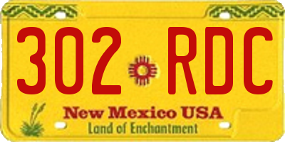 NM license plate 302RDC