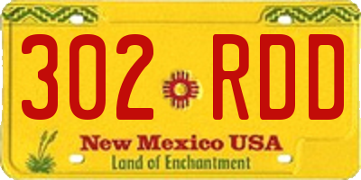 NM license plate 302RDD