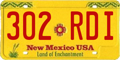 NM license plate 302RDI