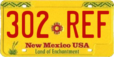 NM license plate 302REF