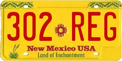 NM license plate 302REG