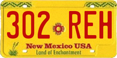 NM license plate 302REH