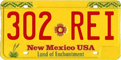 NM license plate 302REI