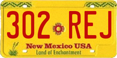 NM license plate 302REJ