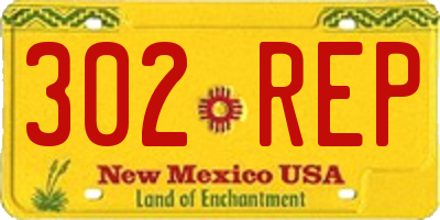 NM license plate 302REP