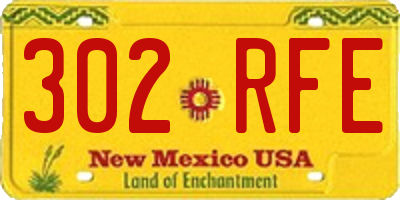 NM license plate 302RFE