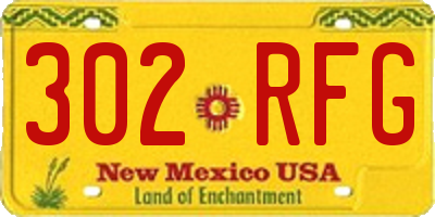 NM license plate 302RFG