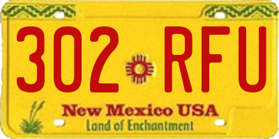 NM license plate 302RFU