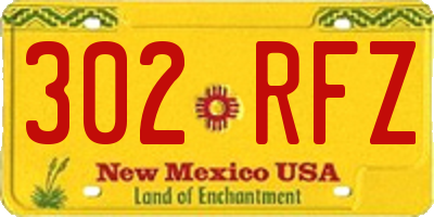 NM license plate 302RFZ