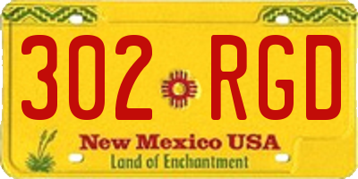 NM license plate 302RGD