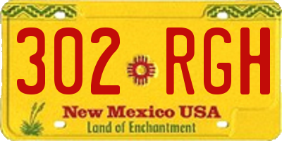 NM license plate 302RGH