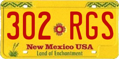 NM license plate 302RGS