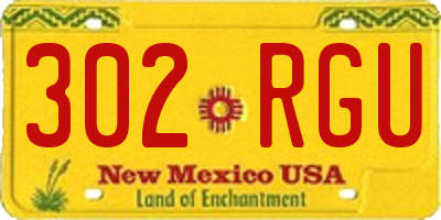 NM license plate 302RGU