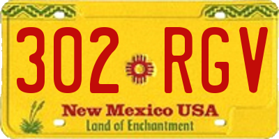 NM license plate 302RGV