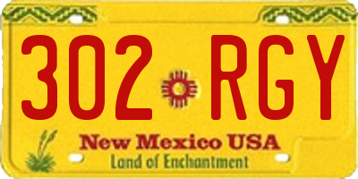 NM license plate 302RGY